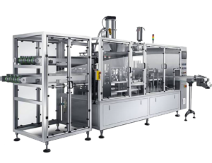 Automatic packaging machine. Roll stock vacuum pack, Filling, Sealing